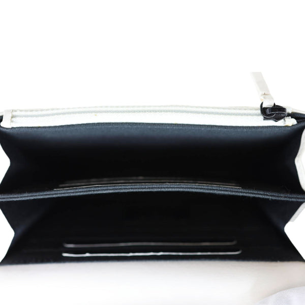 CHANEL Trendy CC Quilted Leather Wallet On Chain Crossbody Bag White