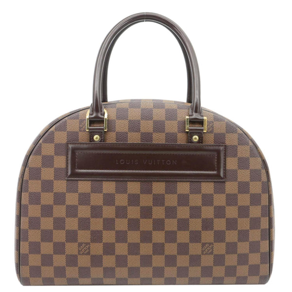 LOUIS VUITTON Nolita Damier Ebene Satchel Bag Brown