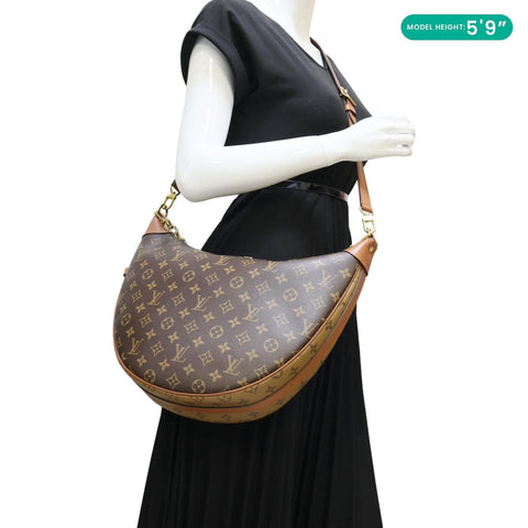 LOUIS VUITTON Loop Monogram Reverse Canvas Hobo Bag Brown