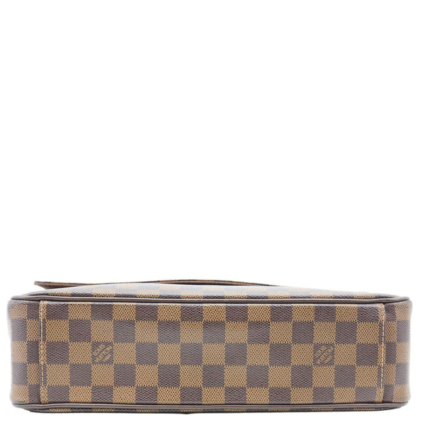 LOUIS VUITTON Shelton MM Damier Ebene Messenger Bag Brown