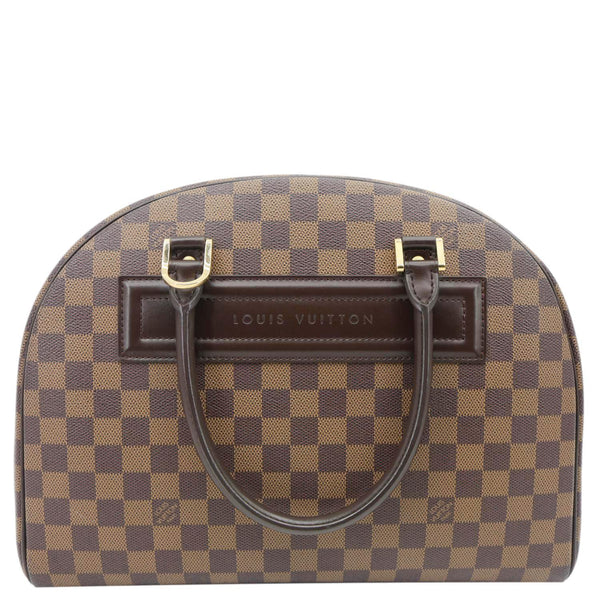 LOUIS VUITTON Nolita Damier Ebene Satchel Bag Brown