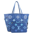 LOUIS VUITTON Neverfull MM Giant Monogram Empreinte Tote Bag Degrade Bleu