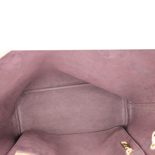 LOUIS VUITTON Neverfull MM Empreinte Leather Tote Shoulder Bag Tourterelle