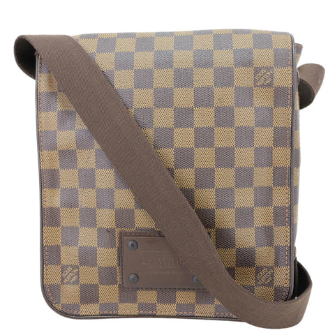 LOUIS VUITTON Brooklyn PM Damier Ebene Messenger Bag Brown