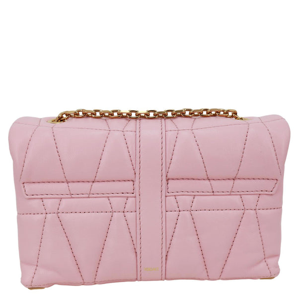 VERSACE Kleio Quilted Lambskin Leather Shoulder Bag Pink