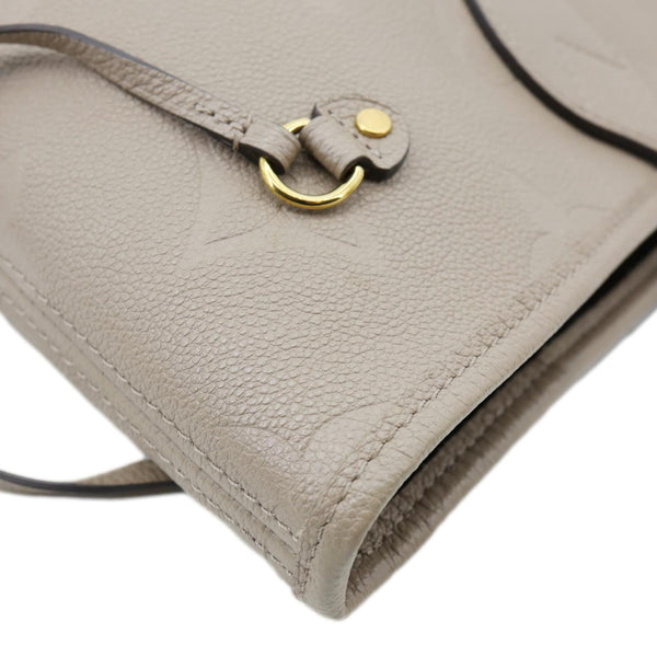 LOUIS VUITTON Neverfull MM Empreinte Leather Tote Shoulder Bag Tourterelle