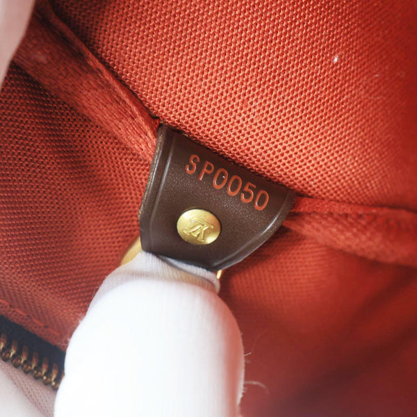 LOUIS VUITTON Nolita Damier Ebene Satchel Bag Brown