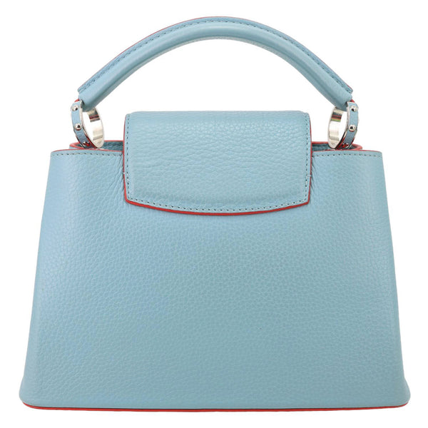 LOUIS VUITTON Capucines BB Taurillon Leather Crossbody Bag Blue