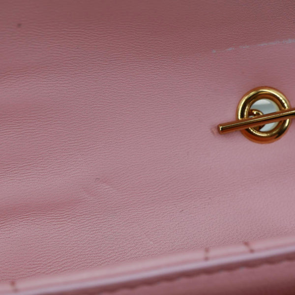 VERSACE Kleio Quilted Lambskin Leather Shoulder Bag Pink