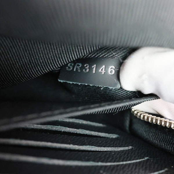 LOUIS VUITTON Kasai Pochette Damier Graphite Canvas Clutch Black