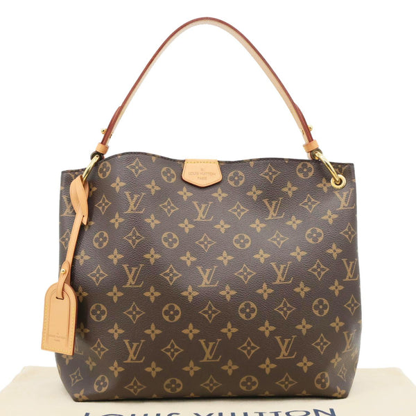 LOUIS VUITTON Graceful PM Monogram Canvas Hobo Bag Brown
