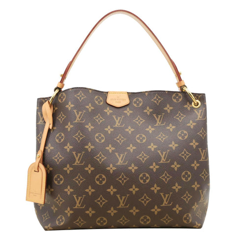 LOUIS VUITTON Graceful PM Monogram Canvas Hobo Bag Brown