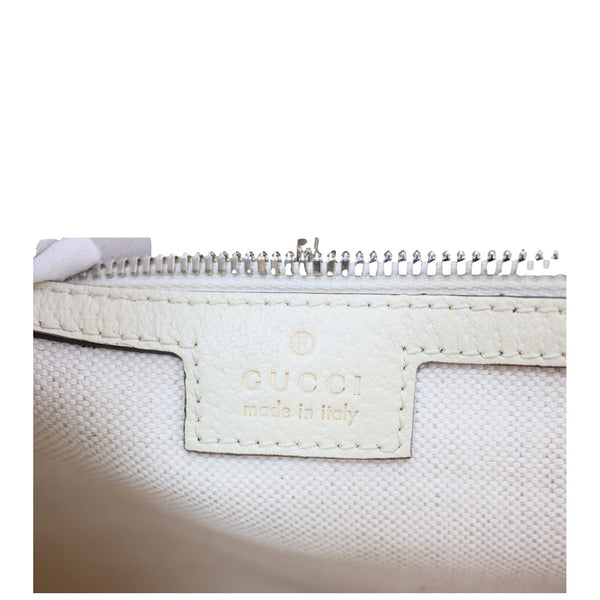 GUCCI Interlocking GG Canvas Web Satchel Bag White 701737