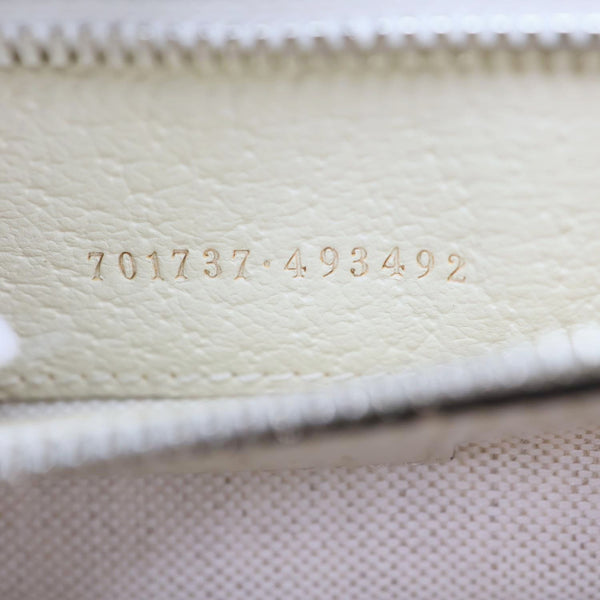 GUCCI Interlocking GG Canvas Web Satchel Bag White 701737