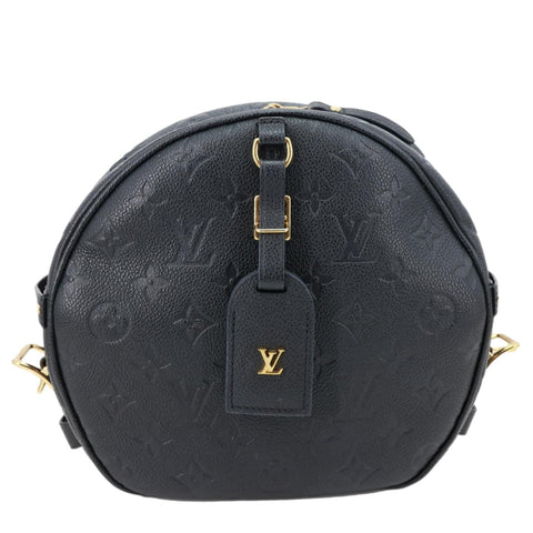 LOUIS VUITTON Boite Chapeau Souple MM Monogram Empreinte Shoulder Bag Black