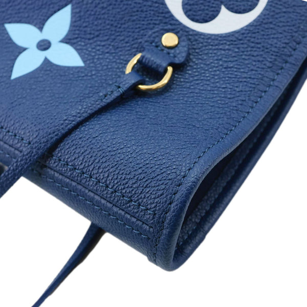 LOUIS VUITTON Neverfull MM Giant Monogram Empreinte Tote Bag Degrade Bleu