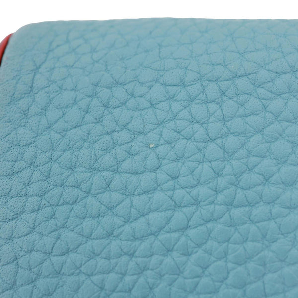 LOUIS VUITTON Capucines BB Taurillon Leather Crossbody Bag Blue