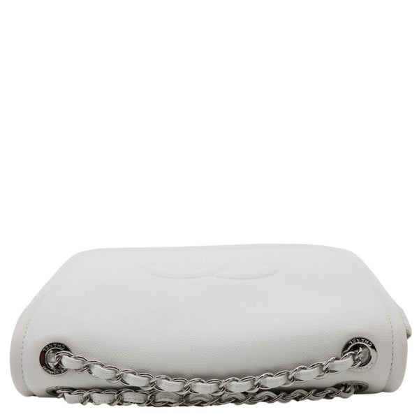 CHANEL Timeless Flap CC Caviar Leather Crossbody Bag White