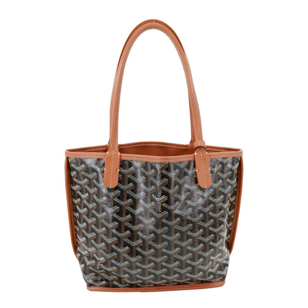 GOYARD Anjou Mini Reversible Sunflower Printed Tote Bag Black