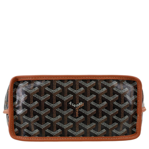 GOYARD Anjou Mini Reversible Sunflower Printed Tote Bag Black