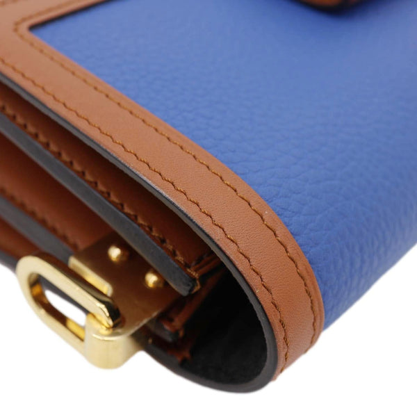 LOUIS VUITTON Dauphine Taurillon Leather Shoulder Bag Blue