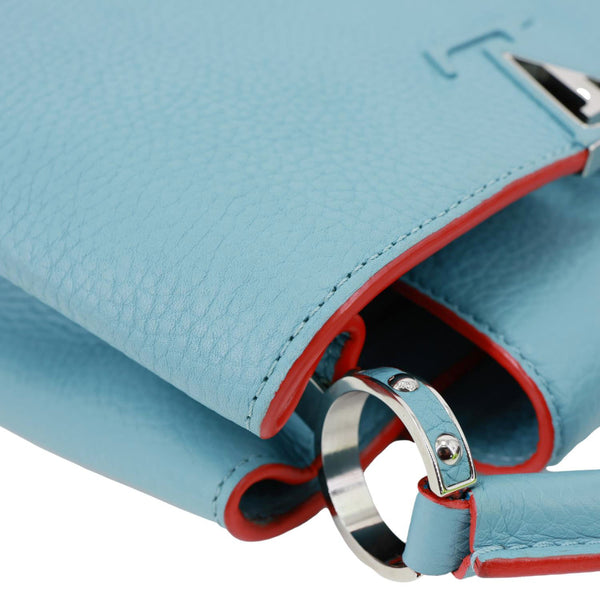 LOUIS VUITTON Capucines BB Taurillon Leather Crossbody Bag Blue