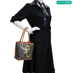 GOYARD Anjou Mini Reversible Sunflower Printed Tote Bag Black