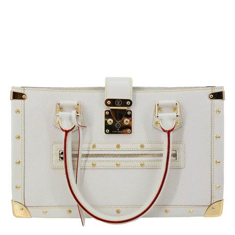 LOUIS VUITTON Suhali Le Fabuleux Leather Satchel Bag Off White