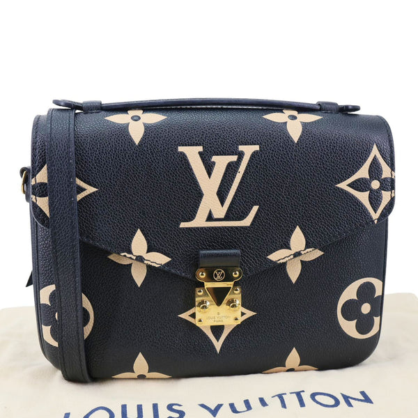 LOUIS VUITTON Metis Pochette Empreinte Leather Crossbody Bag Bicolor