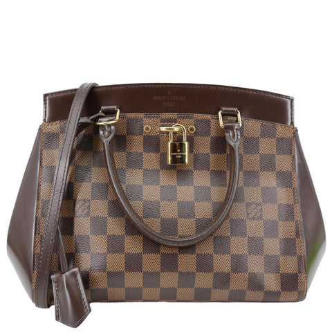 LOUIS VUITTON Rivoli BB Damier Ebene Shoulder Bag Brown