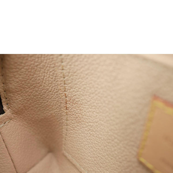 LOUIS VUITTON PM Monogram Canvas Cosmetic Pouch Brown