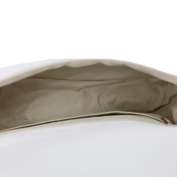 CHANEL Timeless Flap CC Caviar Leather Crossbody Bag White