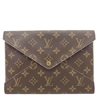 LOUIS VUITTON Kirigami Pochette Large Monogram Canvas Clutch Brown