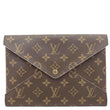 LOUIS VUITTON Kirigami Pochette Large Monogram Canvas Clutch Brown