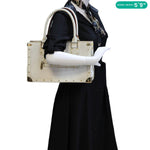 LOUIS VUITTON Suhali Le Fabuleux Leather Satchel Bag Off White