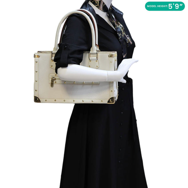 LOUIS VUITTON Suhali Le Fabuleux Leather Satchel Bag Off White