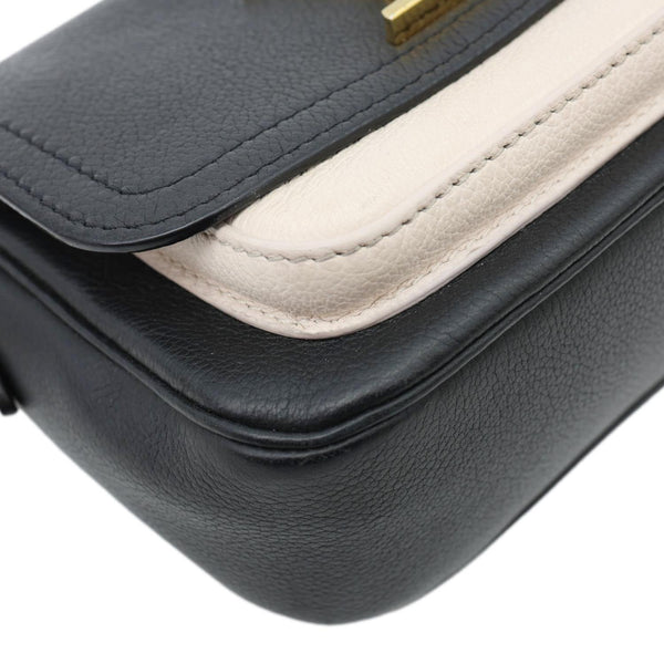 LOUIS VUITTON Lockme Tender Calfskin Leather Chain Shoulder Bag Black