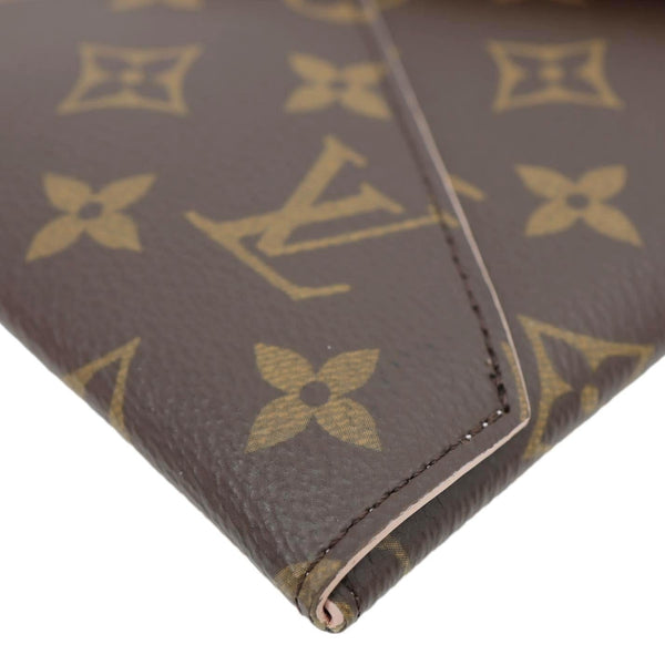 LOUIS VUITTON Kirigami Pochette Large Monogram Canvas Clutch Brown