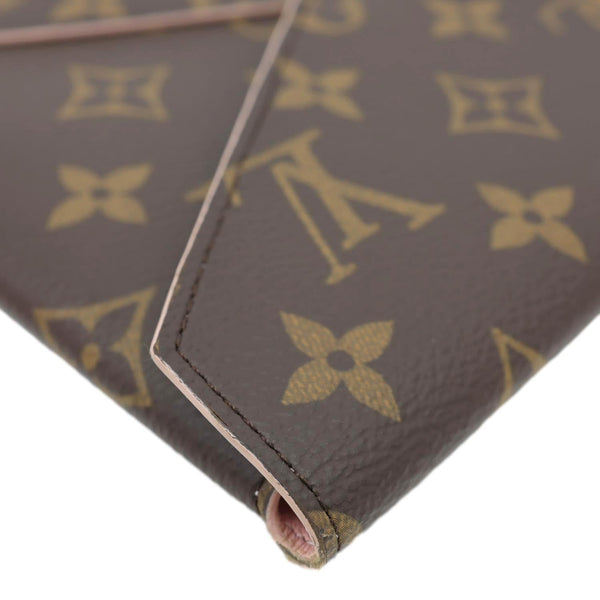 LOUIS VUITTON Kirigami Pochette Large Monogram Canvas Clutch Brown