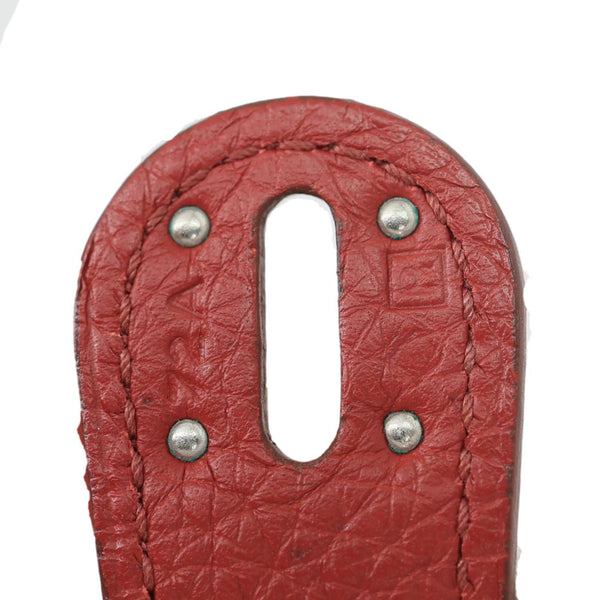 HERMES Lindy 30 Clemence Leather Shoulder Bag Red