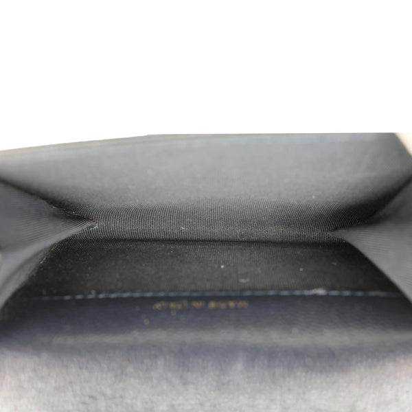 CHANEL Classic Flap Quilted Caviar Leather Card Holder Wallet Black