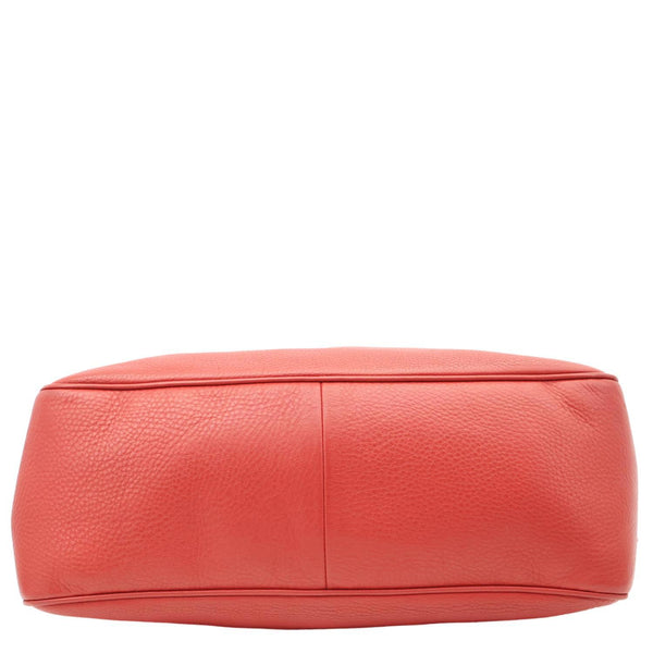 GUCCI Soho Leather Chain Zip Shoulder Bag Red 353126