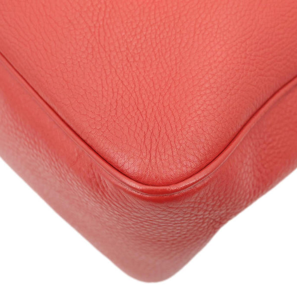 GUCCI Soho Leather Chain Zip Shoulder Bag Red 353126