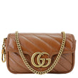 GUCCI GG Marmont Super Mini Matelasse Leather Crossbody Bag Brown 476433