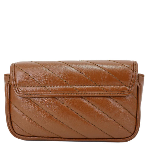 GUCCI GG Marmont Super Mini Matelasse Leather Crossbody Bag Brown 476433