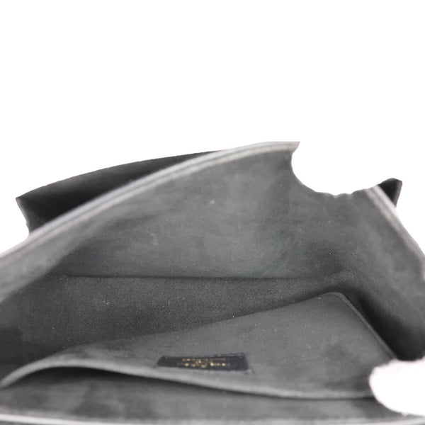 LOUIS VUITTON Lockme Tender Calfskin Leather Chain Shoulder Bag Black