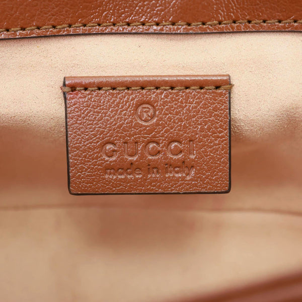 GUCCI GG Marmont Super Mini Matelasse Leather Crossbody Bag Brown 476433