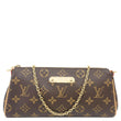 LOUIS VUITTON Pochette Eva Monogram Canvas Crossbody Bag Brown