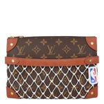 LOUIS VUITTON x NBA Net Flat Monogram Canvas Pouch Brown
