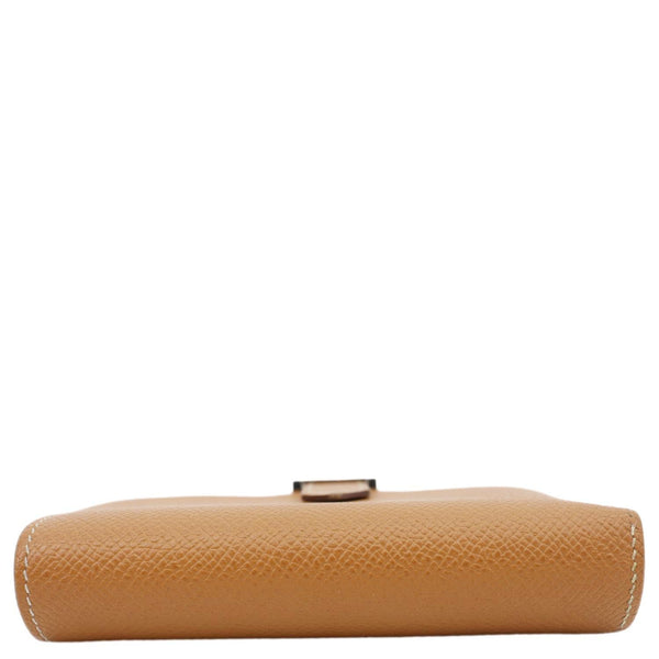HERMES Bearn Leather Compact Wallet Brown